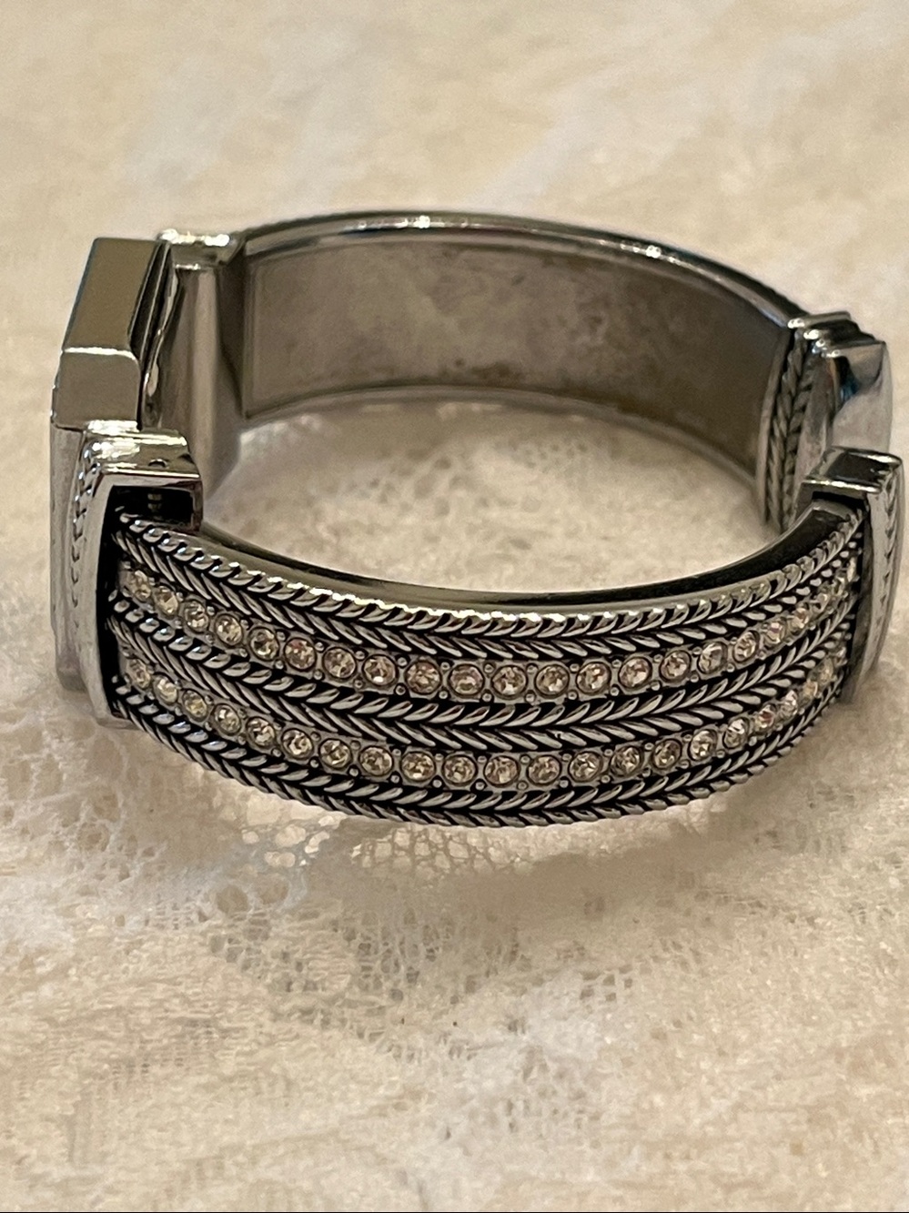 Premier Designs Silver-Tone Crystal Accent Women's Bracelet Watch - Picture 4 of 6